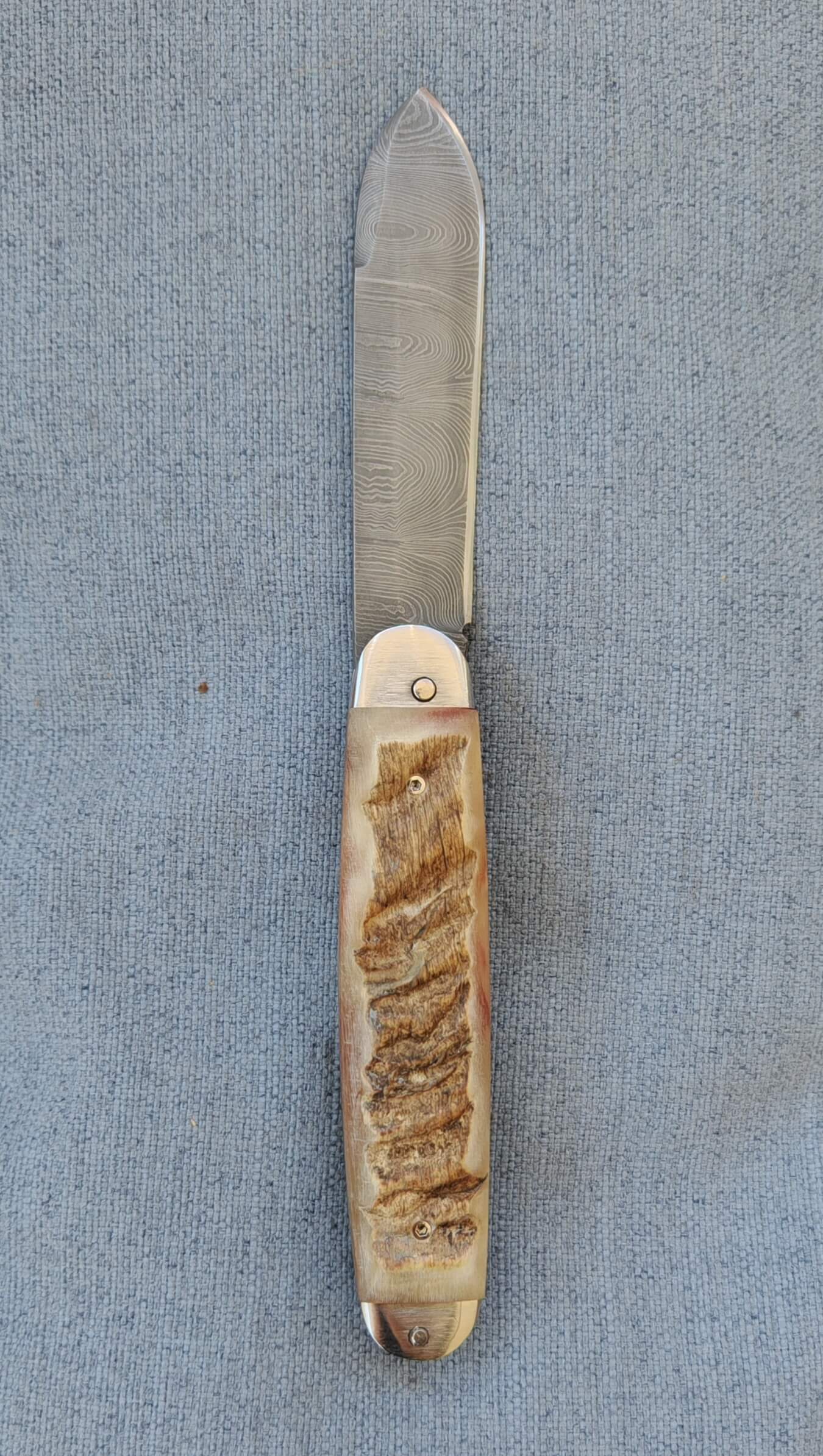 Couteau pliant navette à cran plat n° 0163 - Pièce unique – Image 3