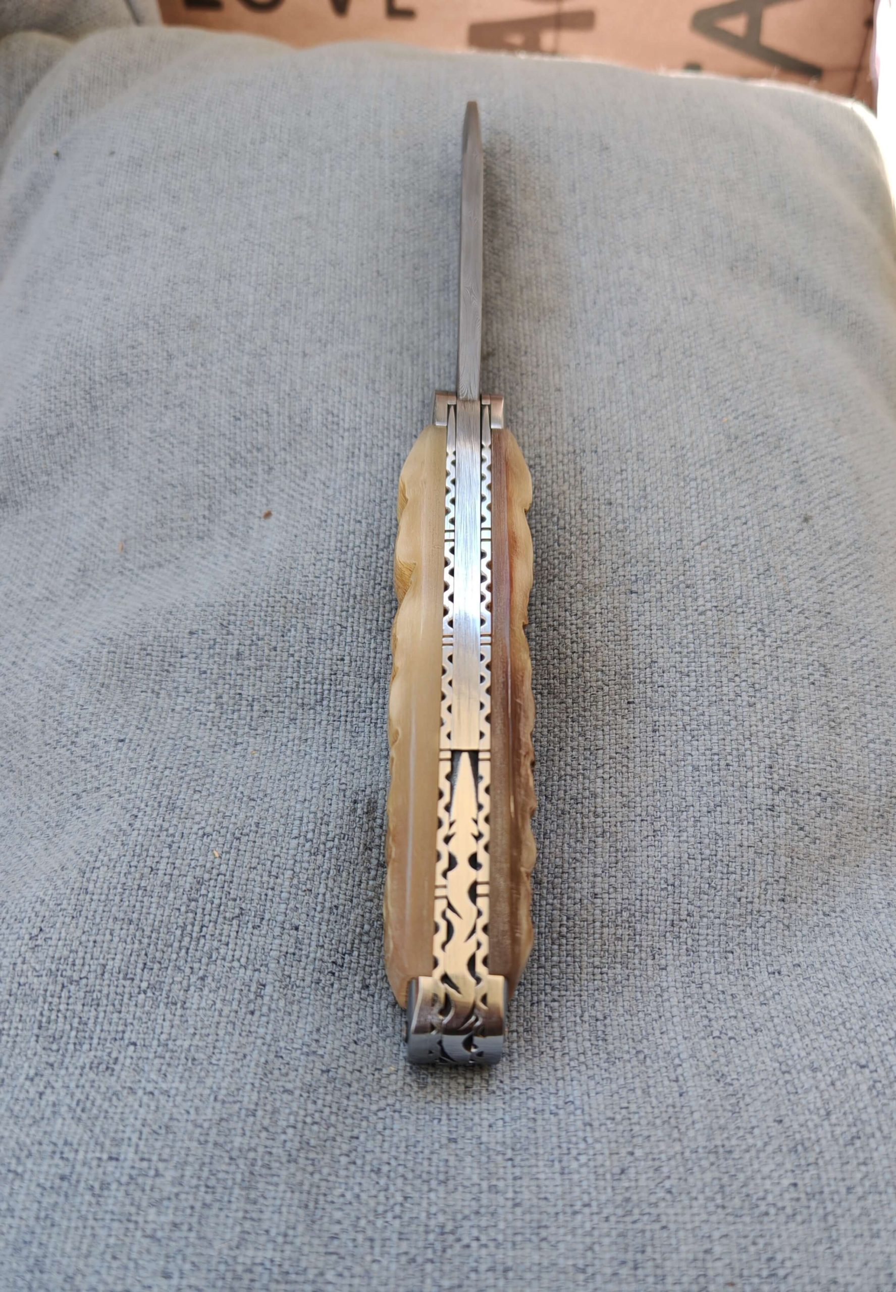 Couteau pliant navette à cran plat n° 0163 - Pièce unique – Image 4