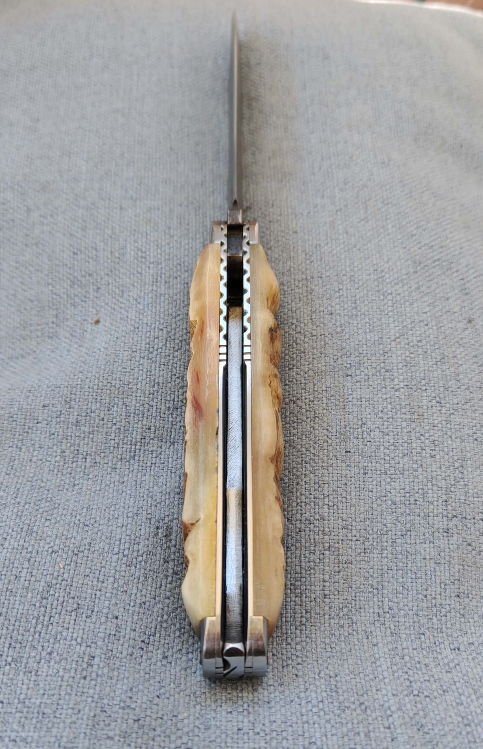 Couteau pliant navette à cran plat n° 0163 - Pièce unique – Image 5