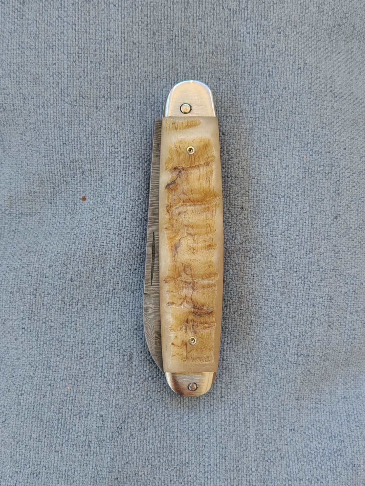 Couteau pliant navette à cran plat n° 0163 - Pièce unique – Image 6