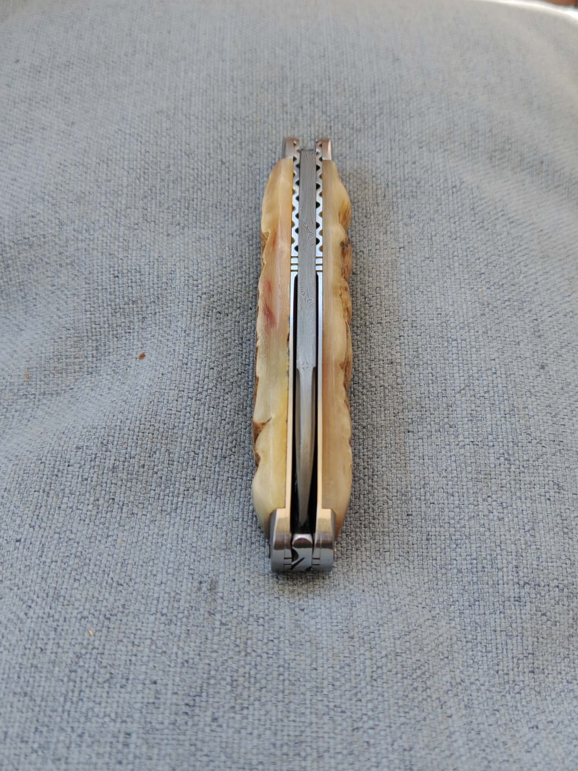 Couteau pliant navette à cran plat n° 0163 - Pièce unique – Image 7