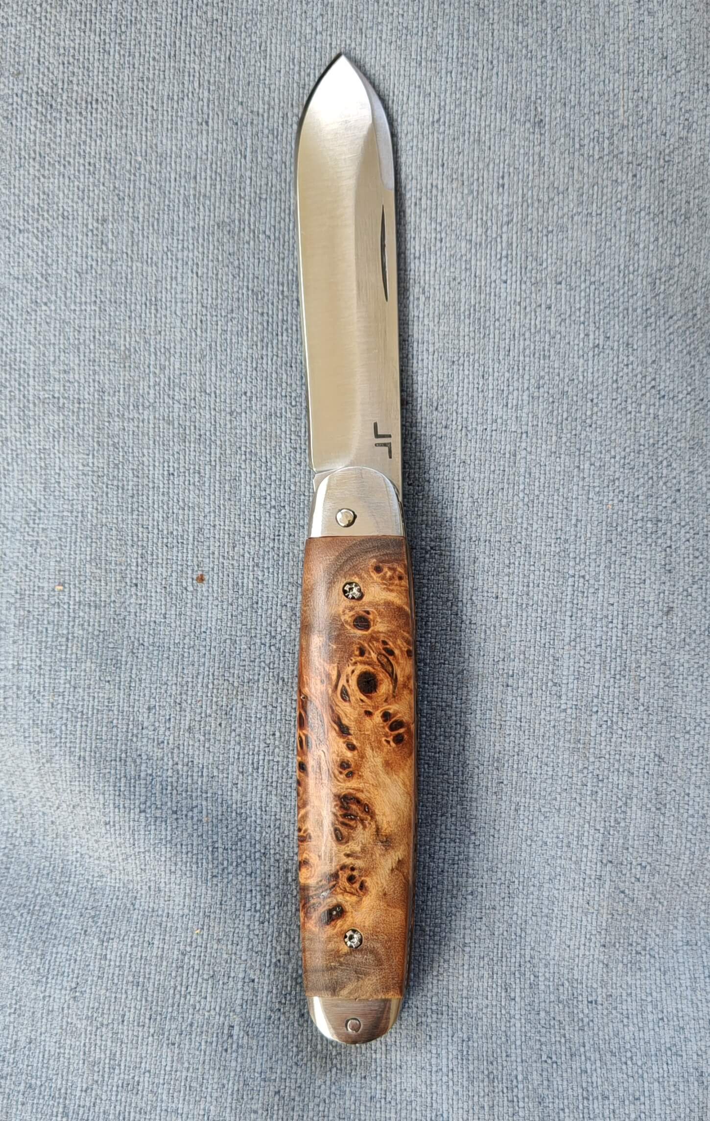 Couteau pliant navette à cran plat n° 0164 - Pièce unique – Image 2