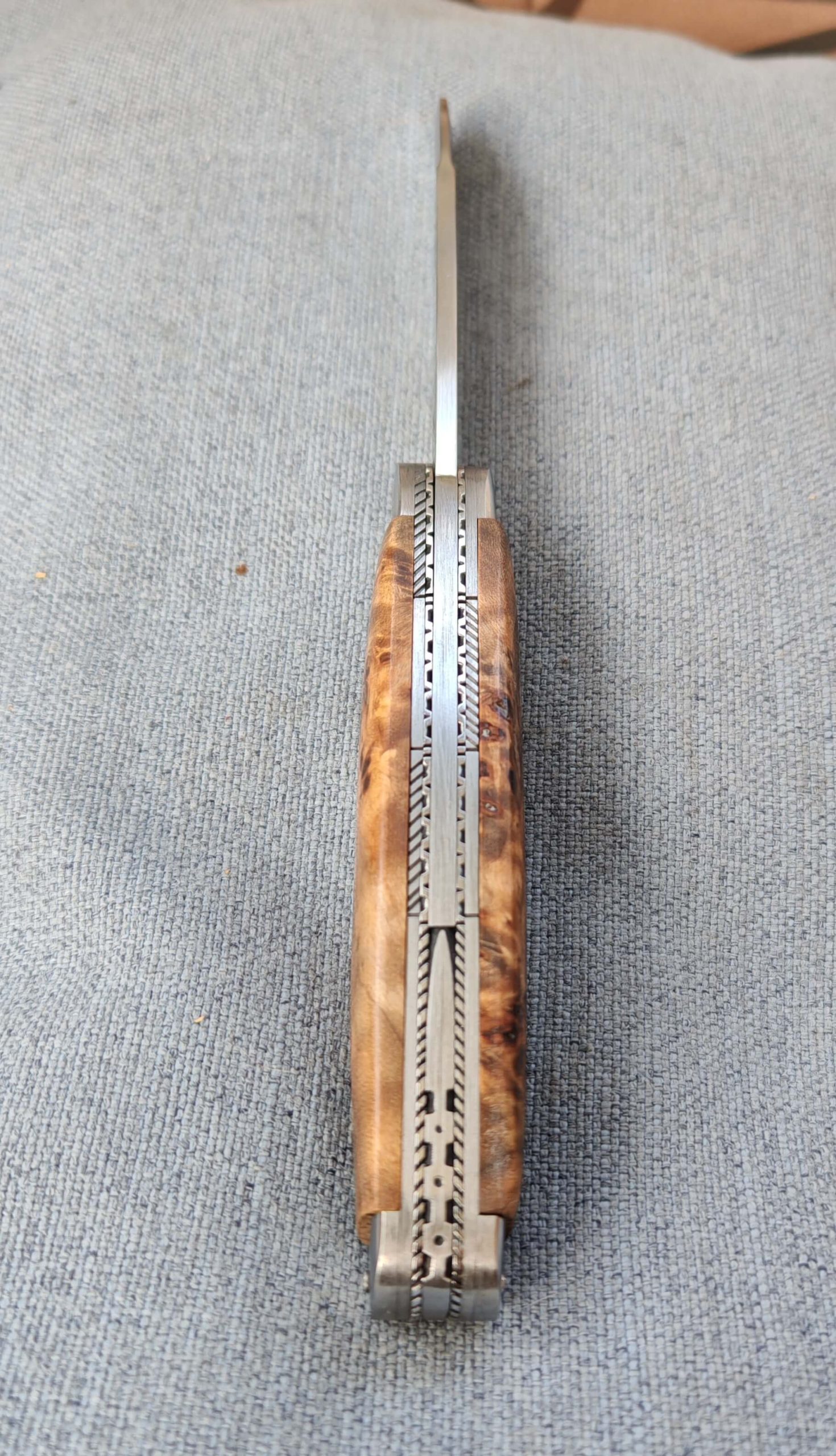 Couteau pliant navette à cran plat n° 0164 - Pièce unique – Image 5
