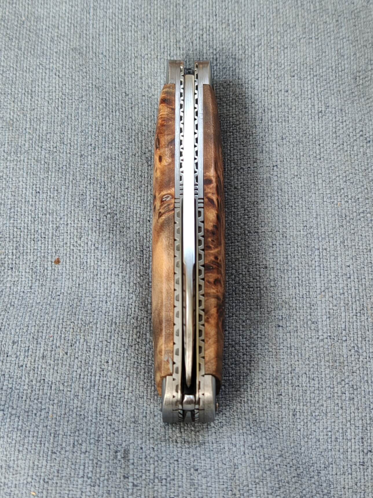 Couteau pliant navette à cran plat n° 0164 - Pièce unique – Image 7